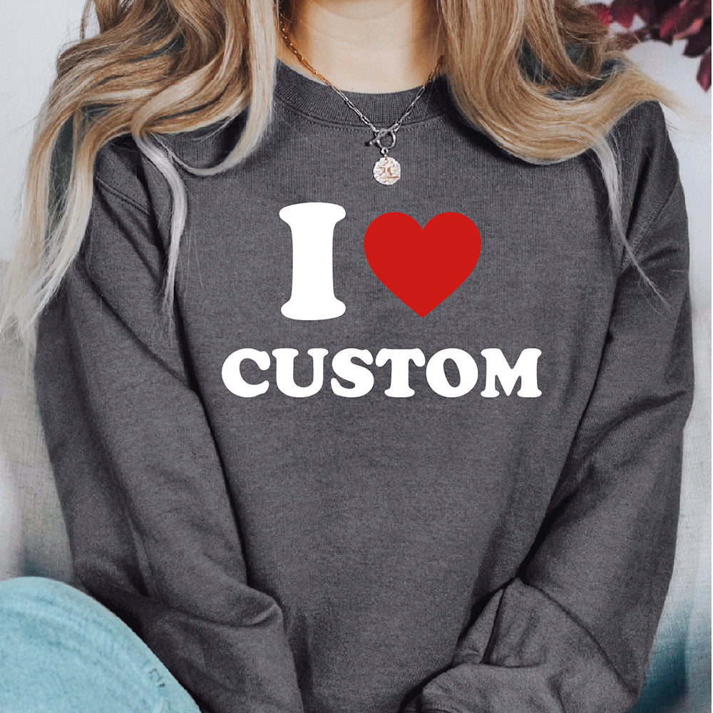 Personnaliser Sweatshirt my ❤ texte-tenue de couple