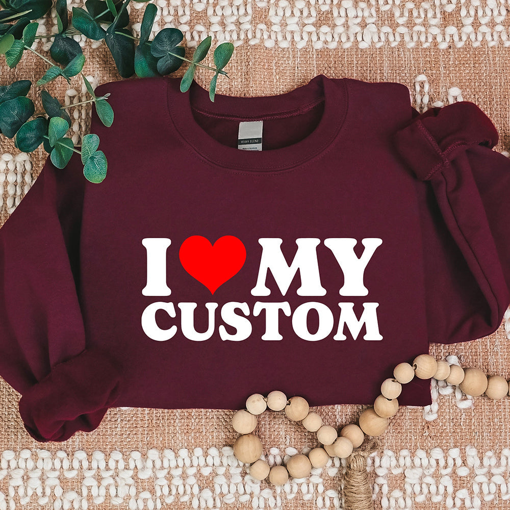 Personnaliser Sweatshirt my ❤ texte-tenue de couple