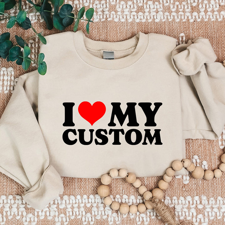 Personnaliser Sweatshirt my ❤ texte-tenue de couple